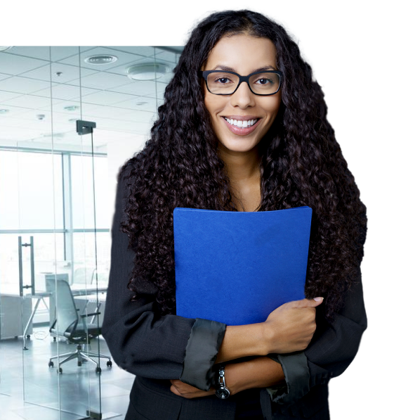 motivated-young-woman-standing-at-the-office